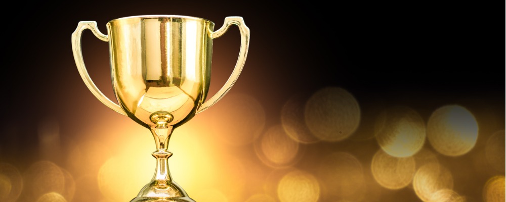 Gold trophy symbolizing Kyocera Awards 2019